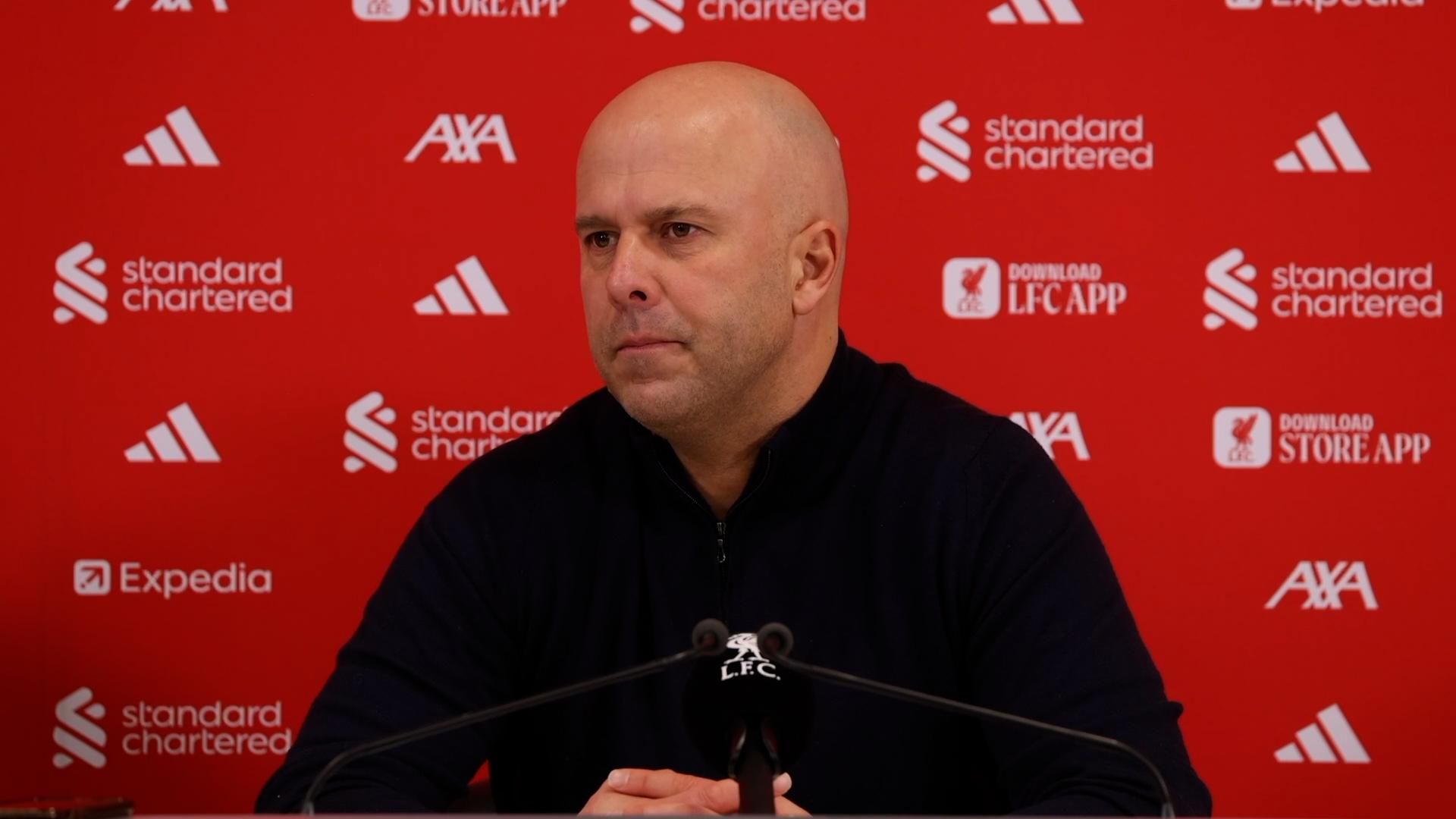 Watch Arne Slot's pre-Leeds United press conference