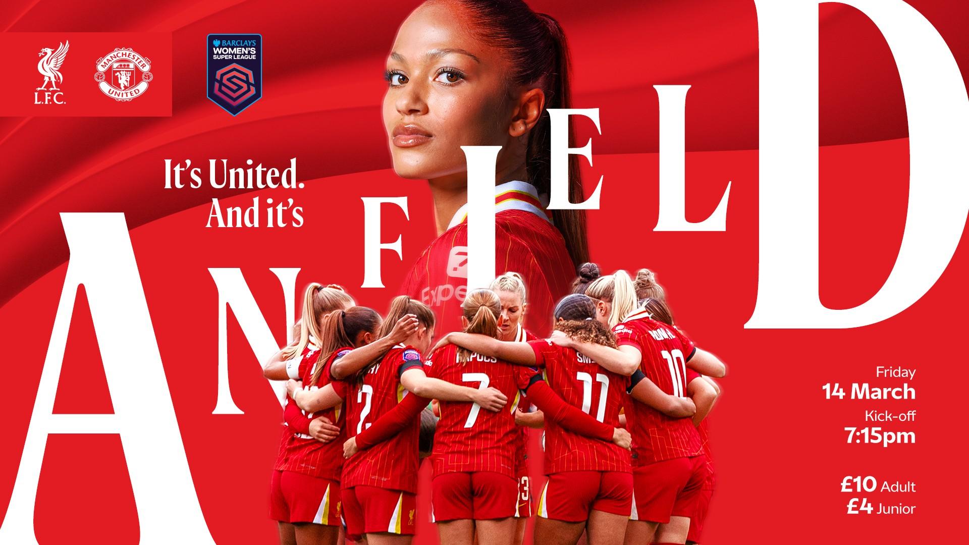 LFC Women set to face Manchester United at Anfield in Friday night showdown