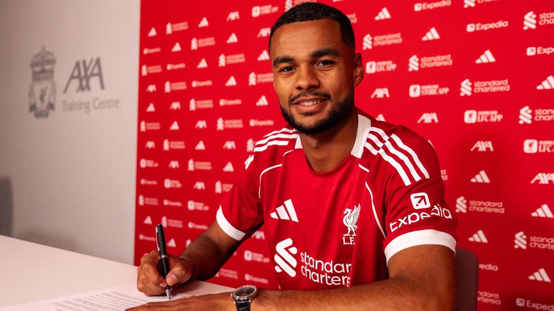 Photos: Cody Gakpo inks new Liverpool contract at AXA Training Centre