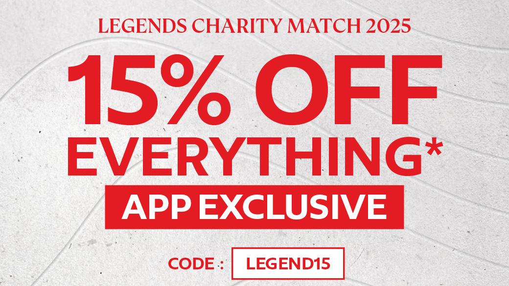 LFC Store app exclusive: Enjoy a 15% discount across legends weekend