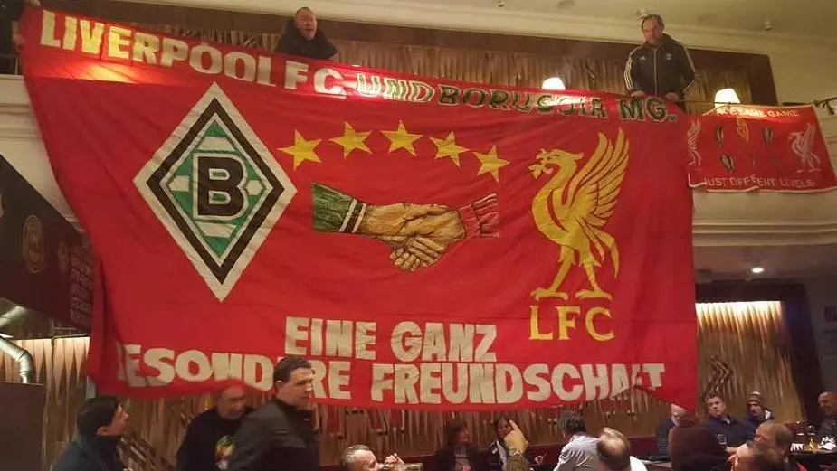 Liverpool fans make friendship visit to Borussia Monchengladbach