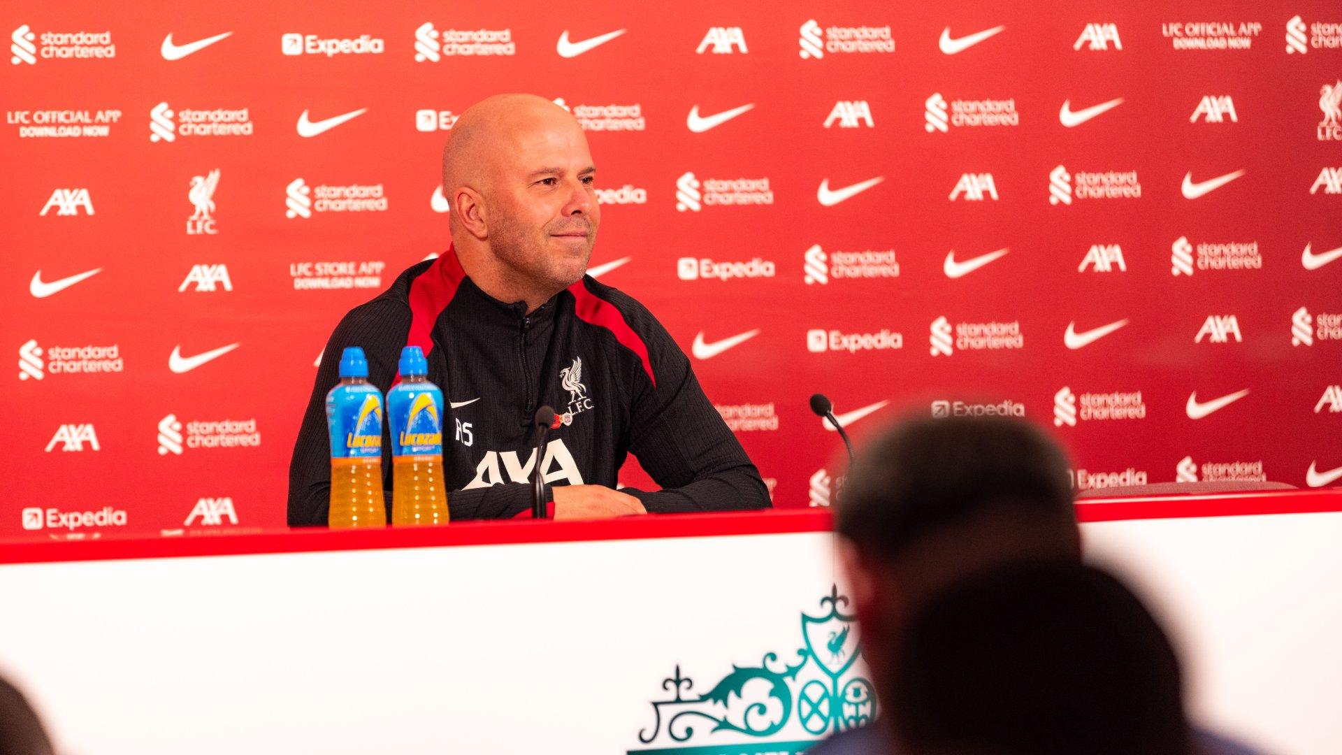 Press conference: Arne Slot previews his first Merseyside derby