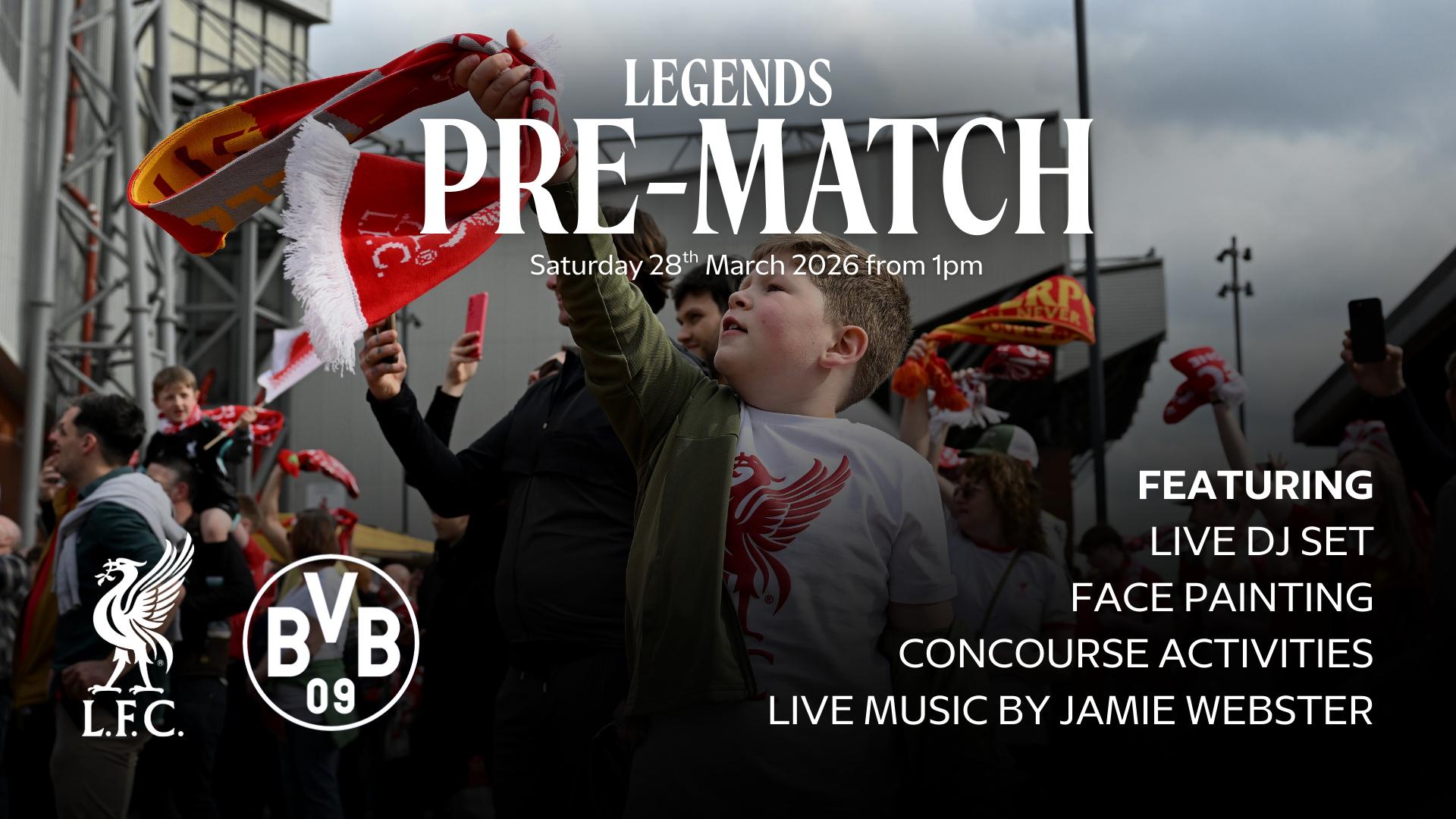 Jamie Webster to headline LFC Legends pre-match entertainment