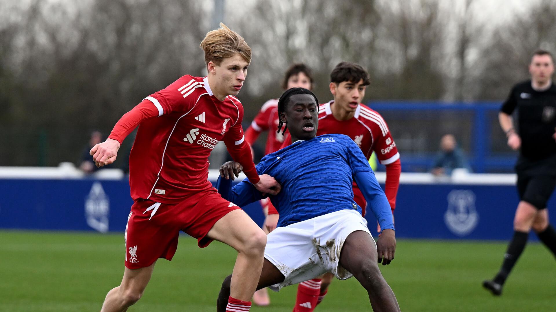 U18s match report: Liverpool suffer late defeat by Everton in mini-derby