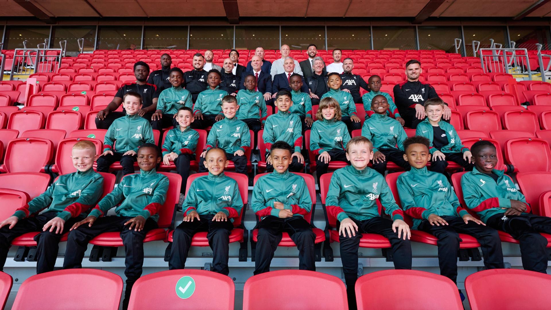 Liverpool FC's new U8s enjoy special signing day at Anfield