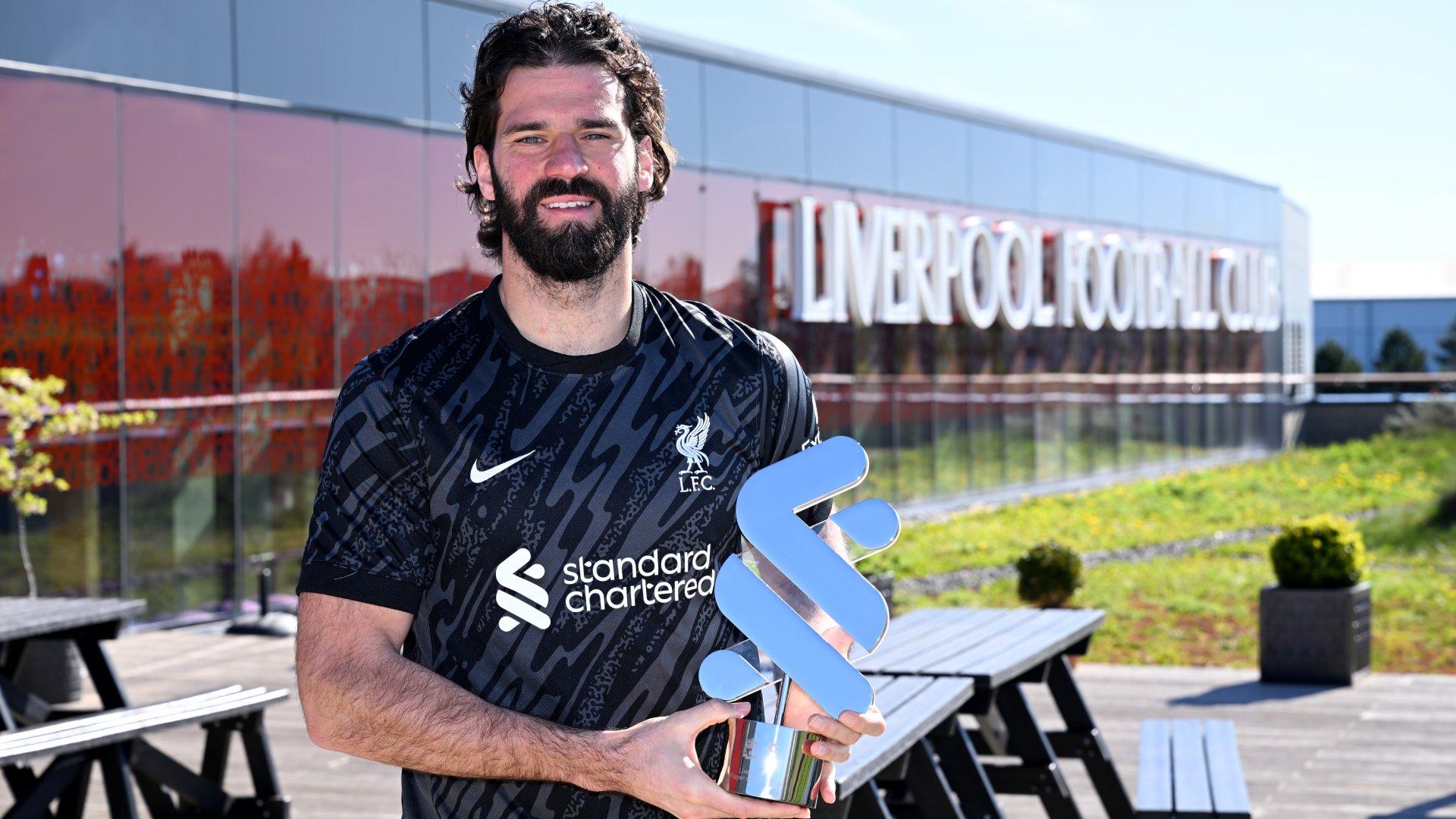 Alisson Becker voted Liverpool's Men's Player of the Month for March