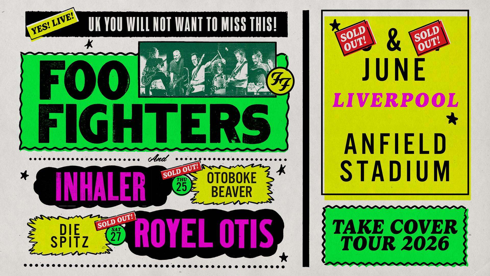 Foo Fighters at Anfield: Tickets now on general sale