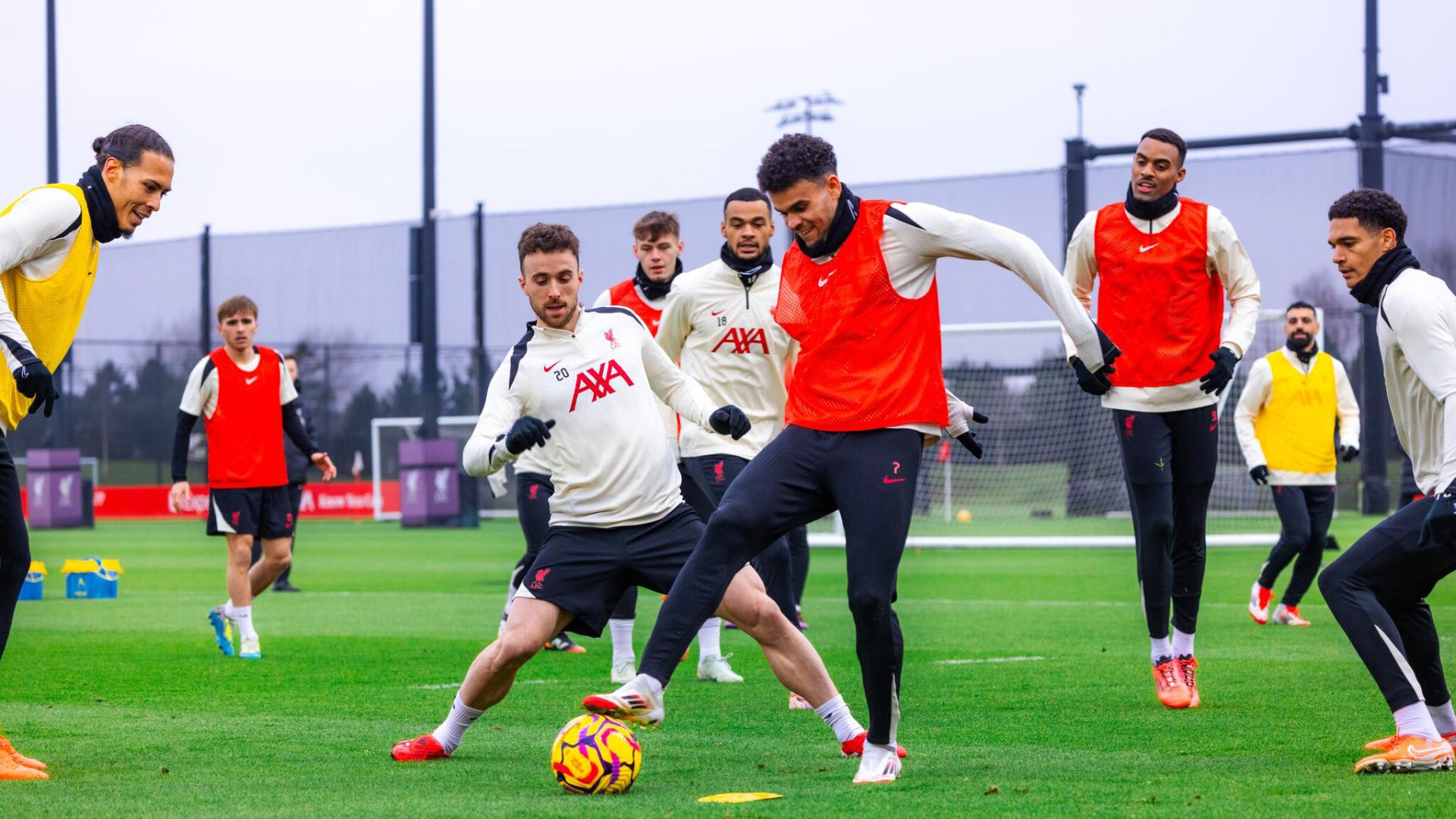Training photos: Liverpool's preparations for final trip to Goodison Park