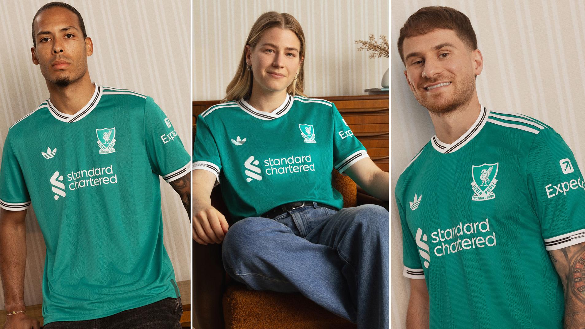 Photoshoot: Liverpool stars model new adidas third kit