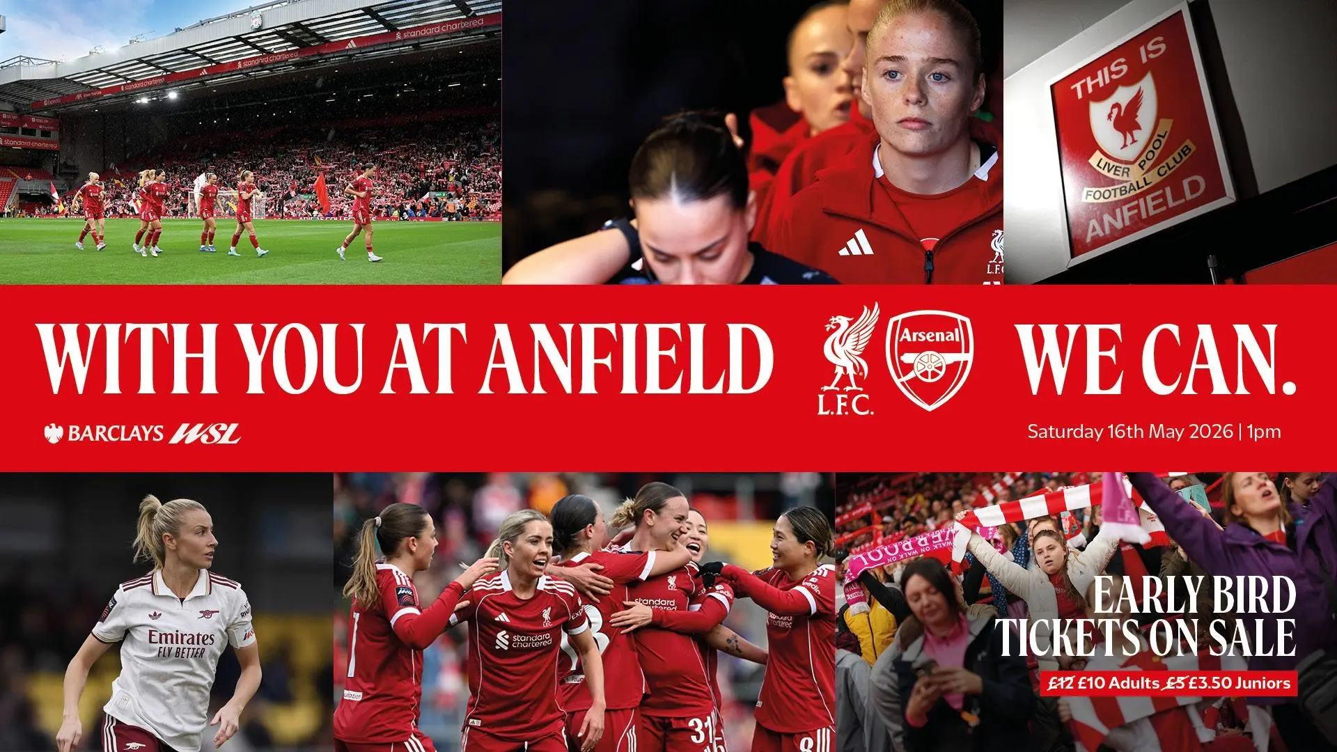 LFC Women to close season at Anfield with showpiece finale against Arsenal