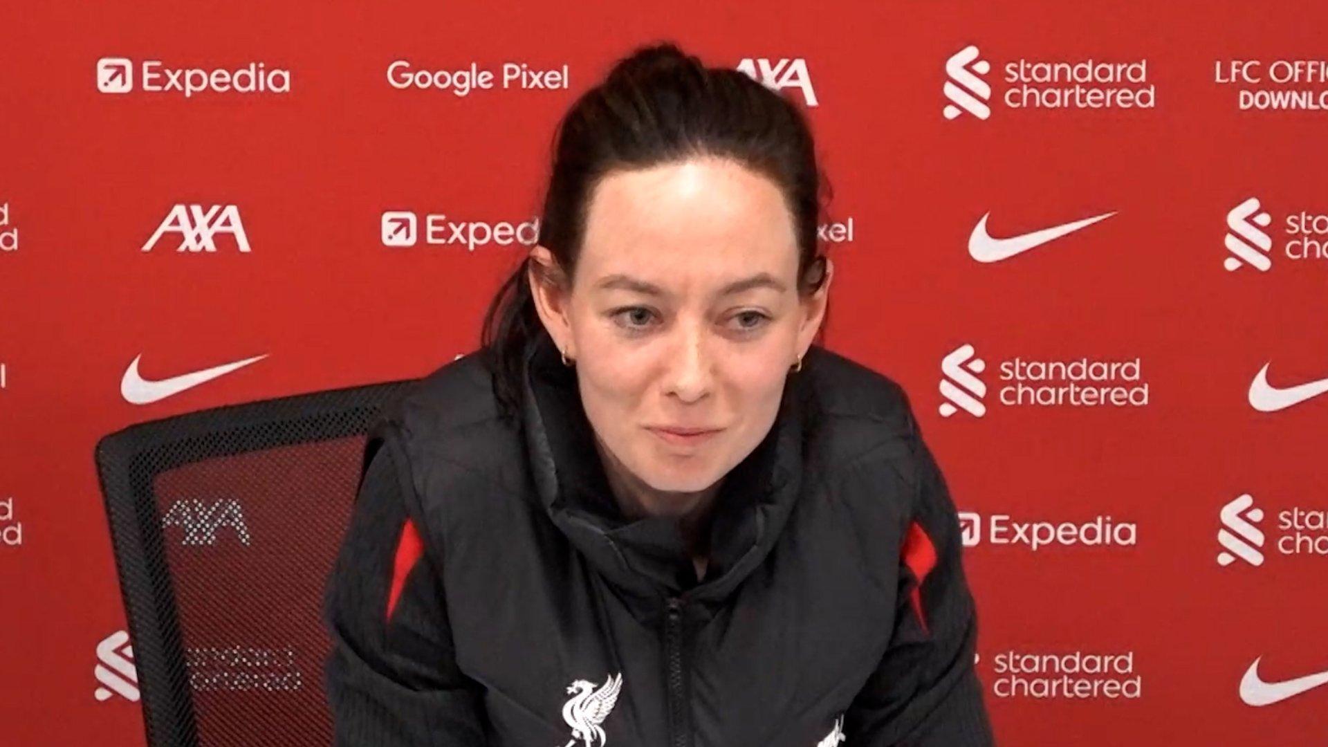 Press conference: Watch Amber Whiteley preview LFC Women's cup tie with Arsenal