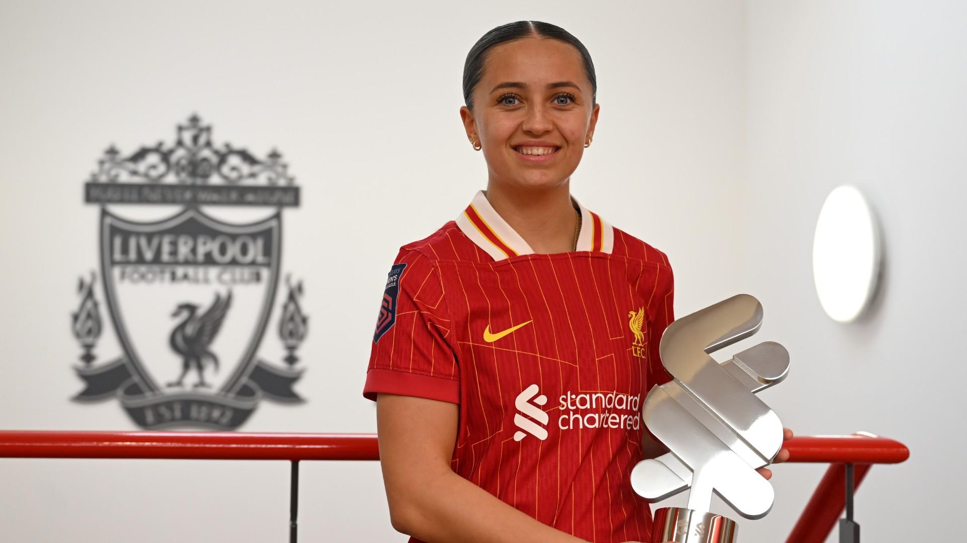 Mia Enderby wins LFC Women Player of the Month award for the first time