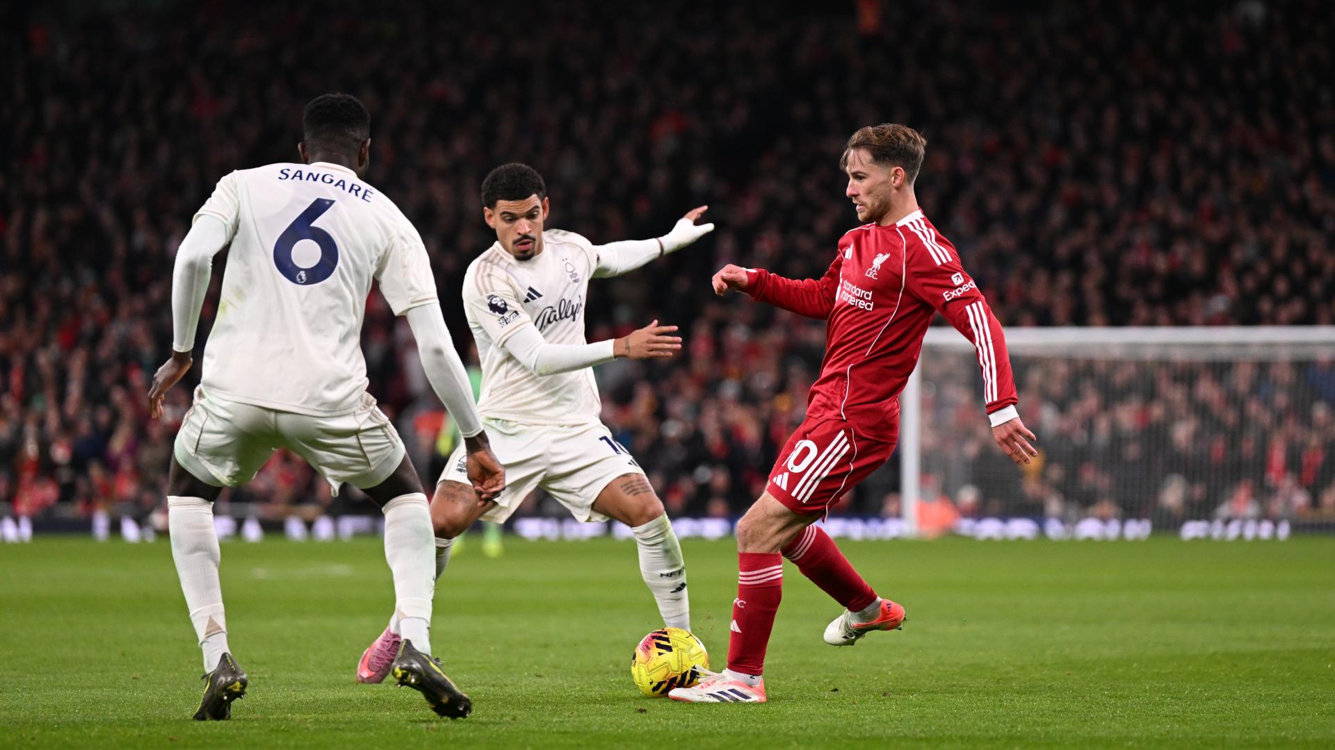 Liverpool suffer Premier League defeat by Nottingham Forest at Anfield