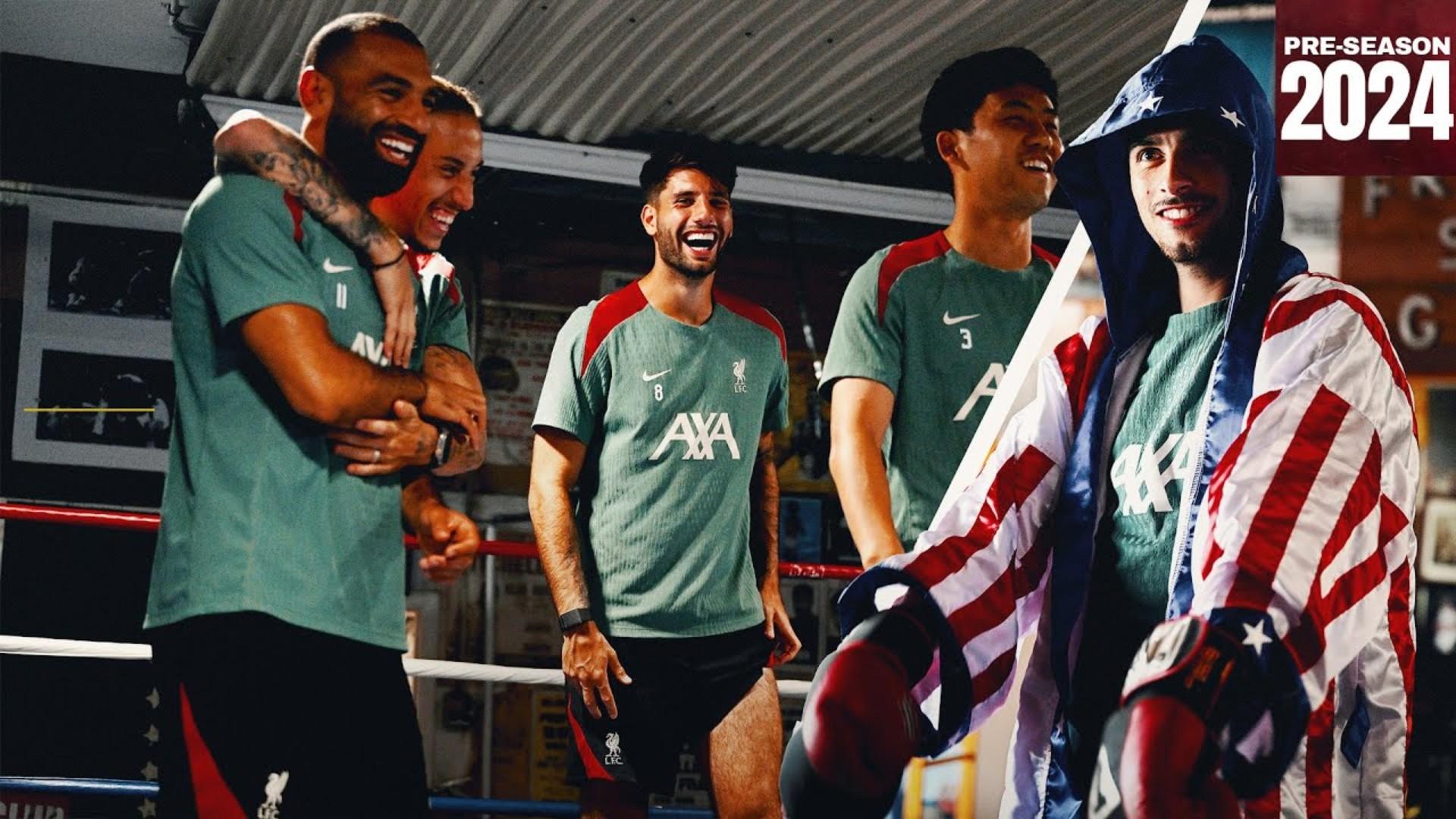 Video: Behind the scenes from Liverpool's boxing session in Philadelphia