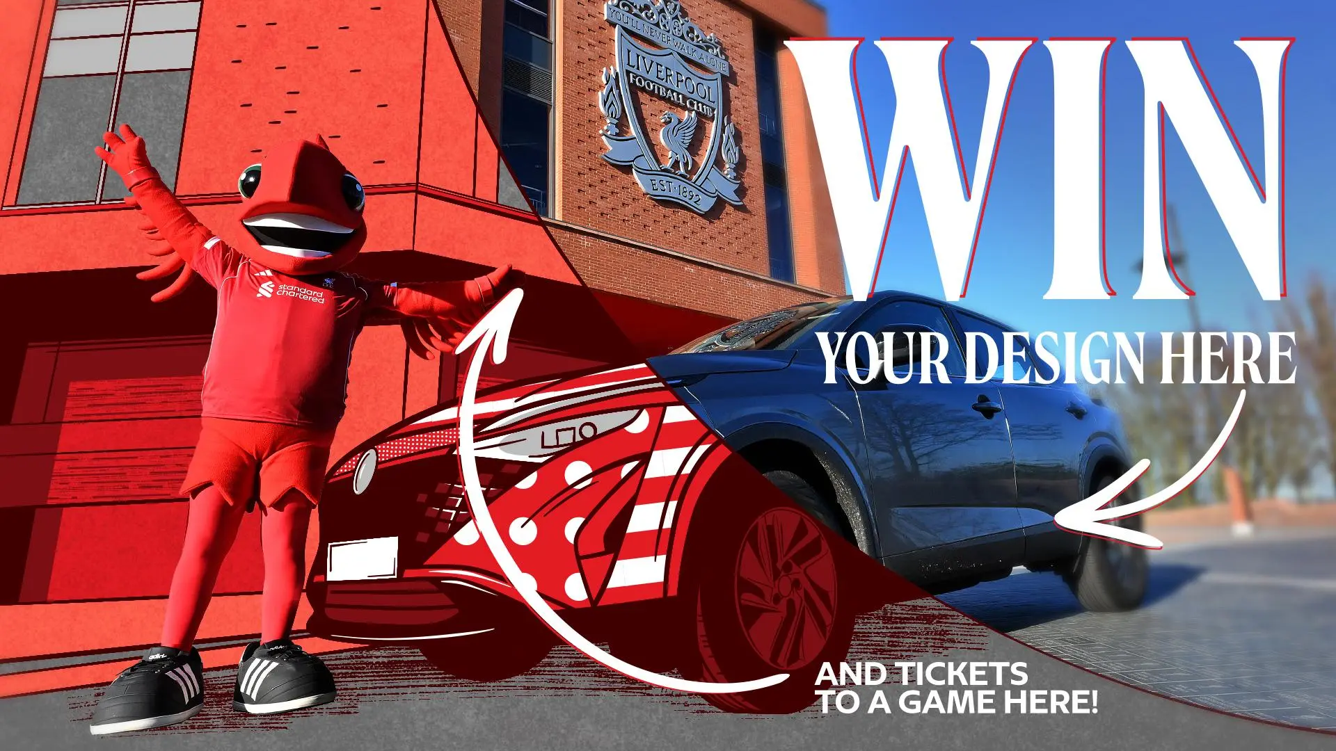 Design Mighty Red's new car and win tickets to Liverpool v West Ham