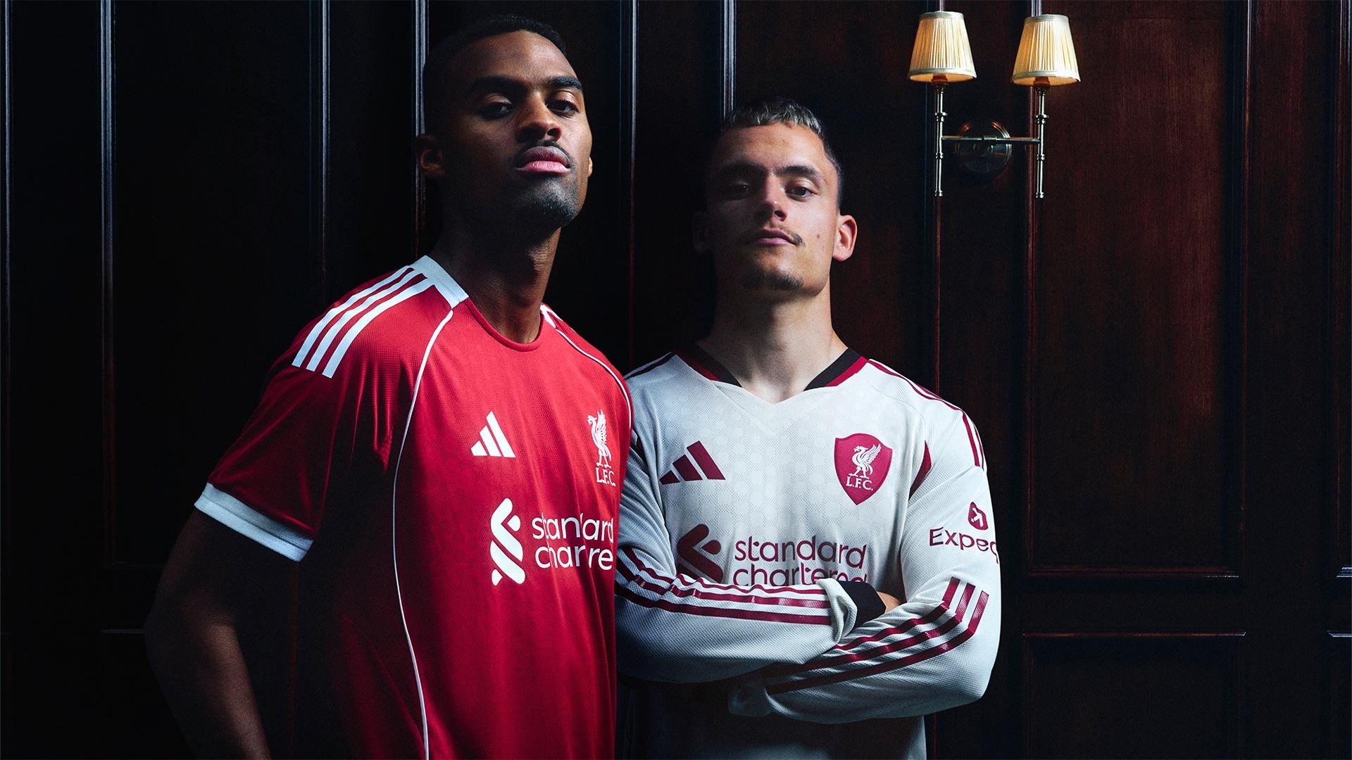 LFC and adidas start 10-year partnership and reveal new home and away kits