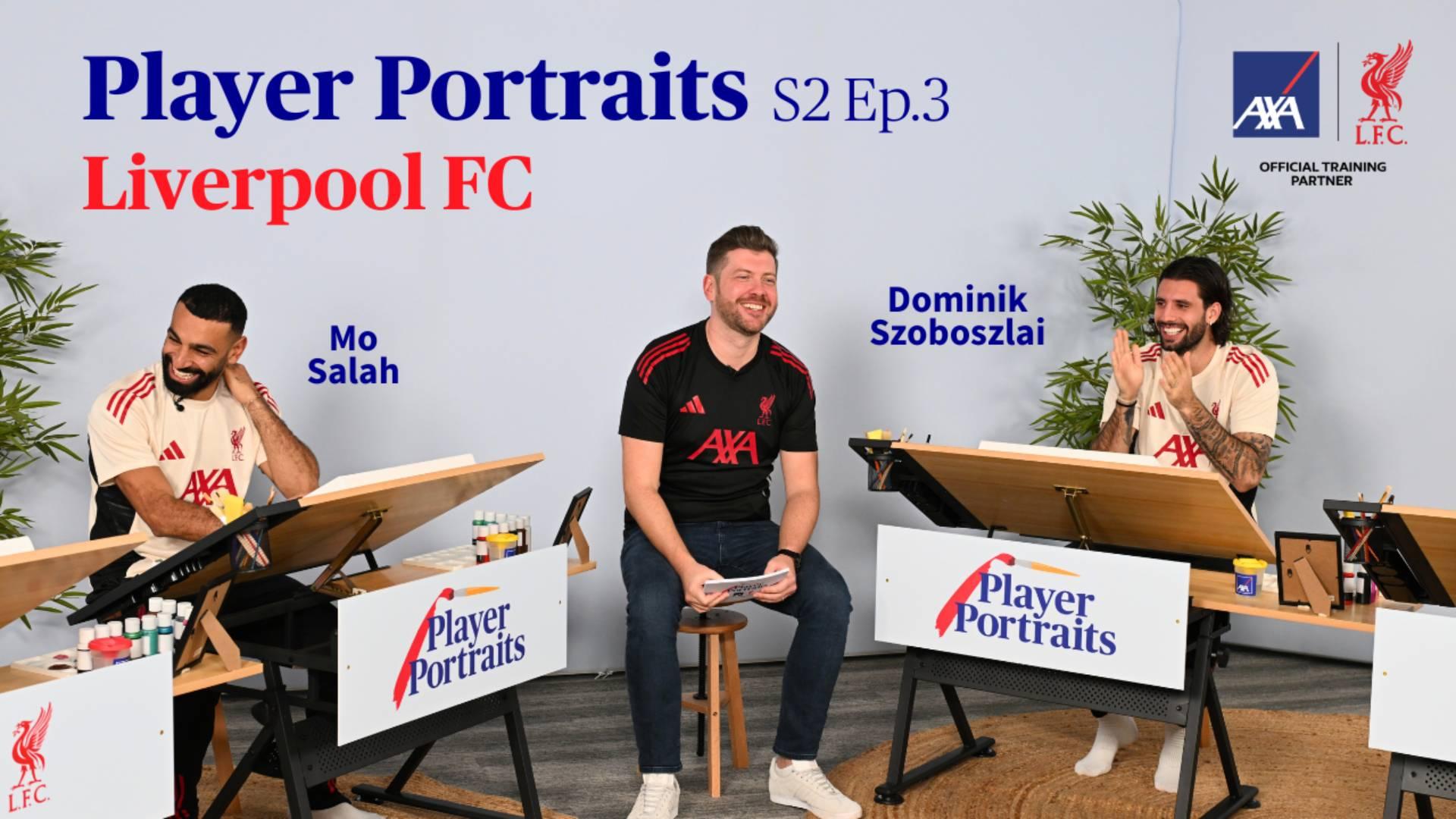'We should stick to football!' - Salah and Szoboszlai take AXA 'Player Portraits' challenge
