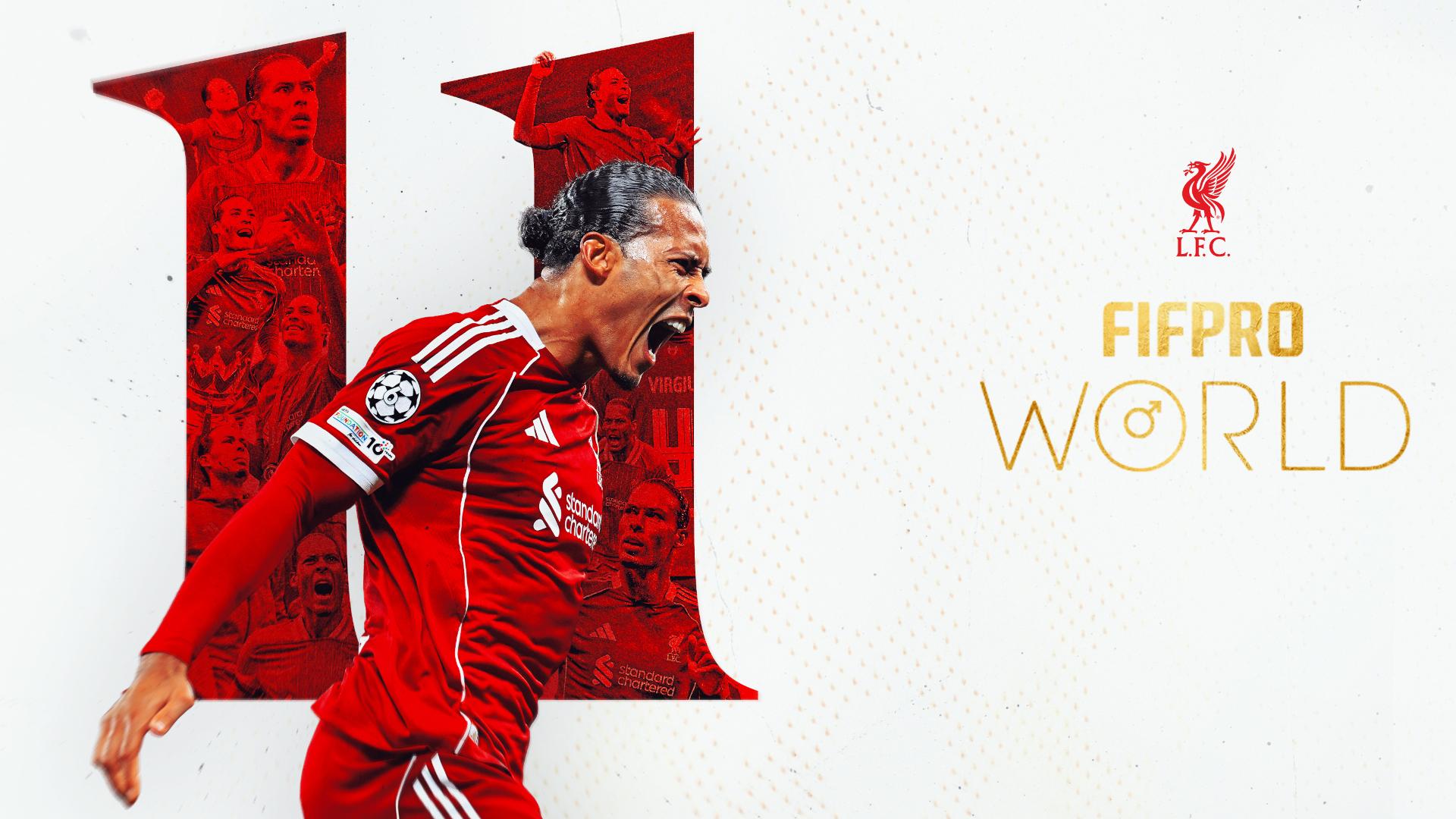 Virgil van Dijk named in FIFPRO Men's World 11 for fifth time