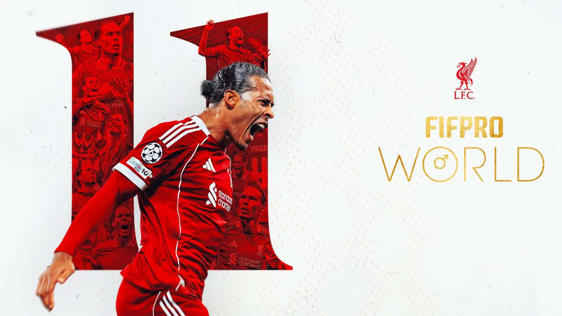 Virgil van Dijk named in FIFPRO Men's World 11 for fifth time