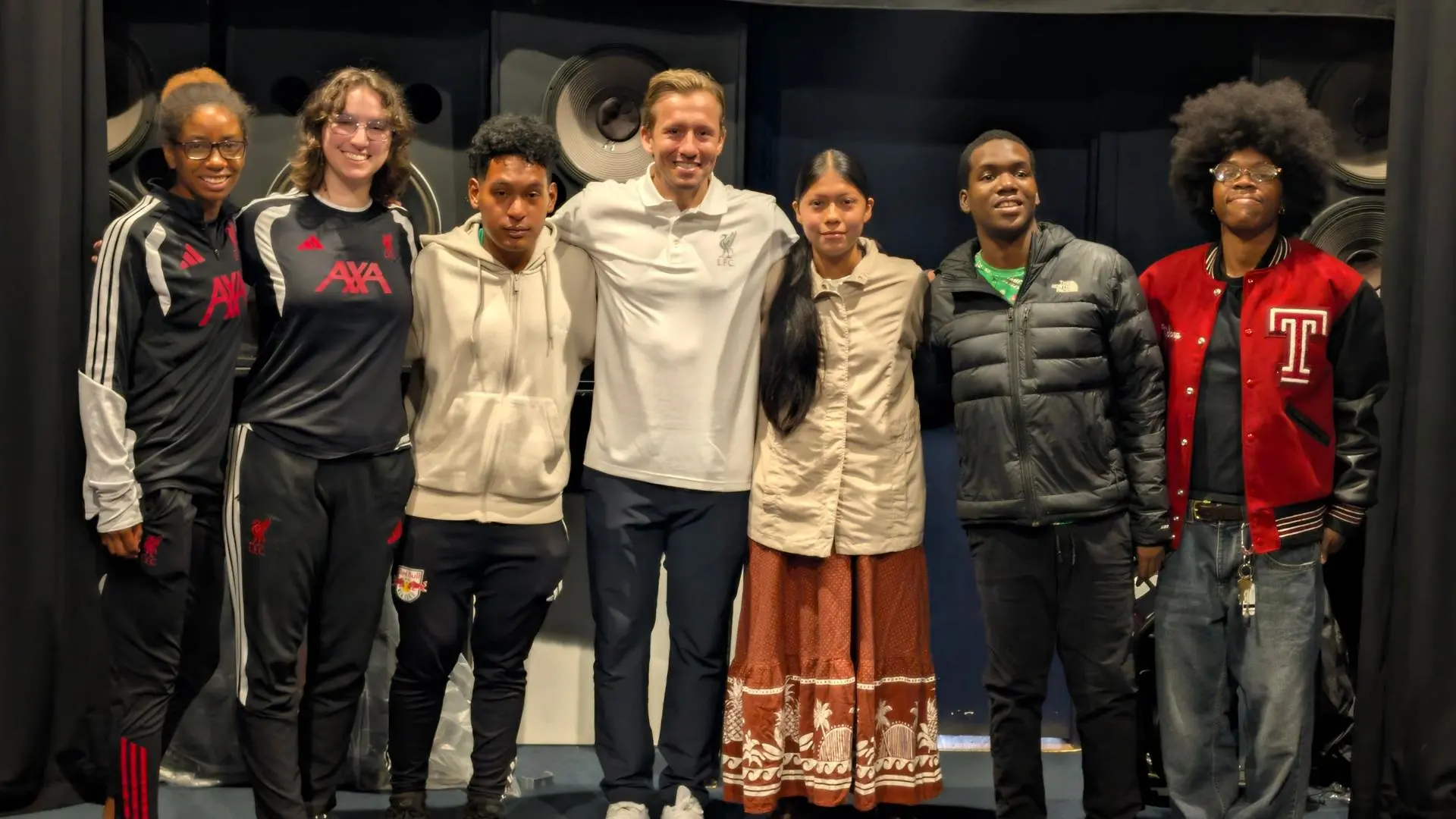 Lucas Leiva visits LFC Foundation's Creative Works programme in New York