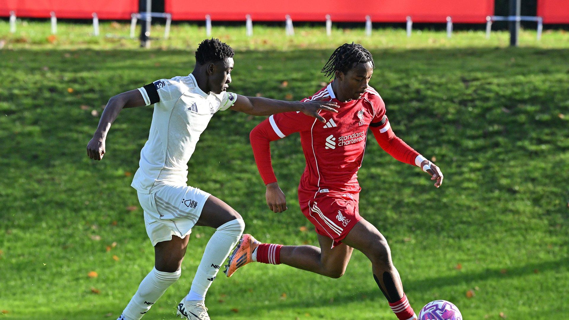 Liverpool U18s beaten by Nottingham Forest at the Academy
