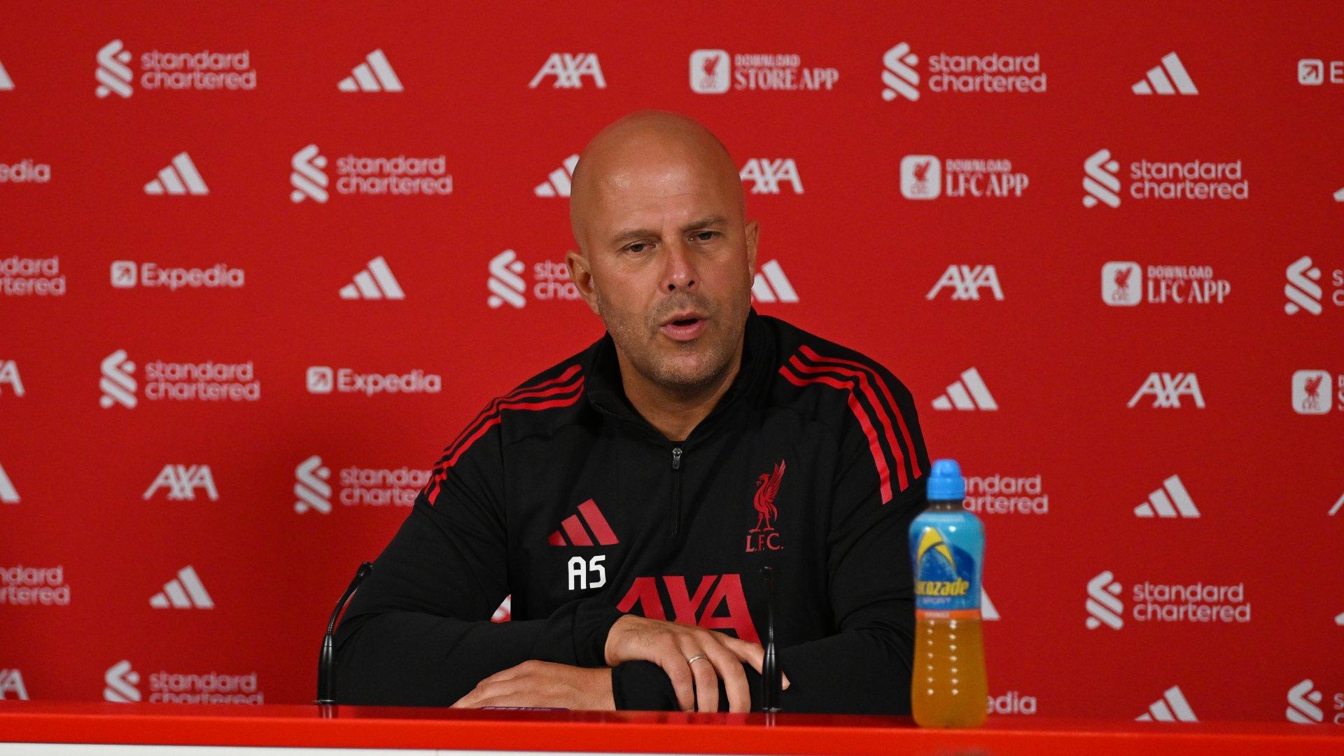 Friday: Watch Arne Slot's pre-Bournemouth press conference live