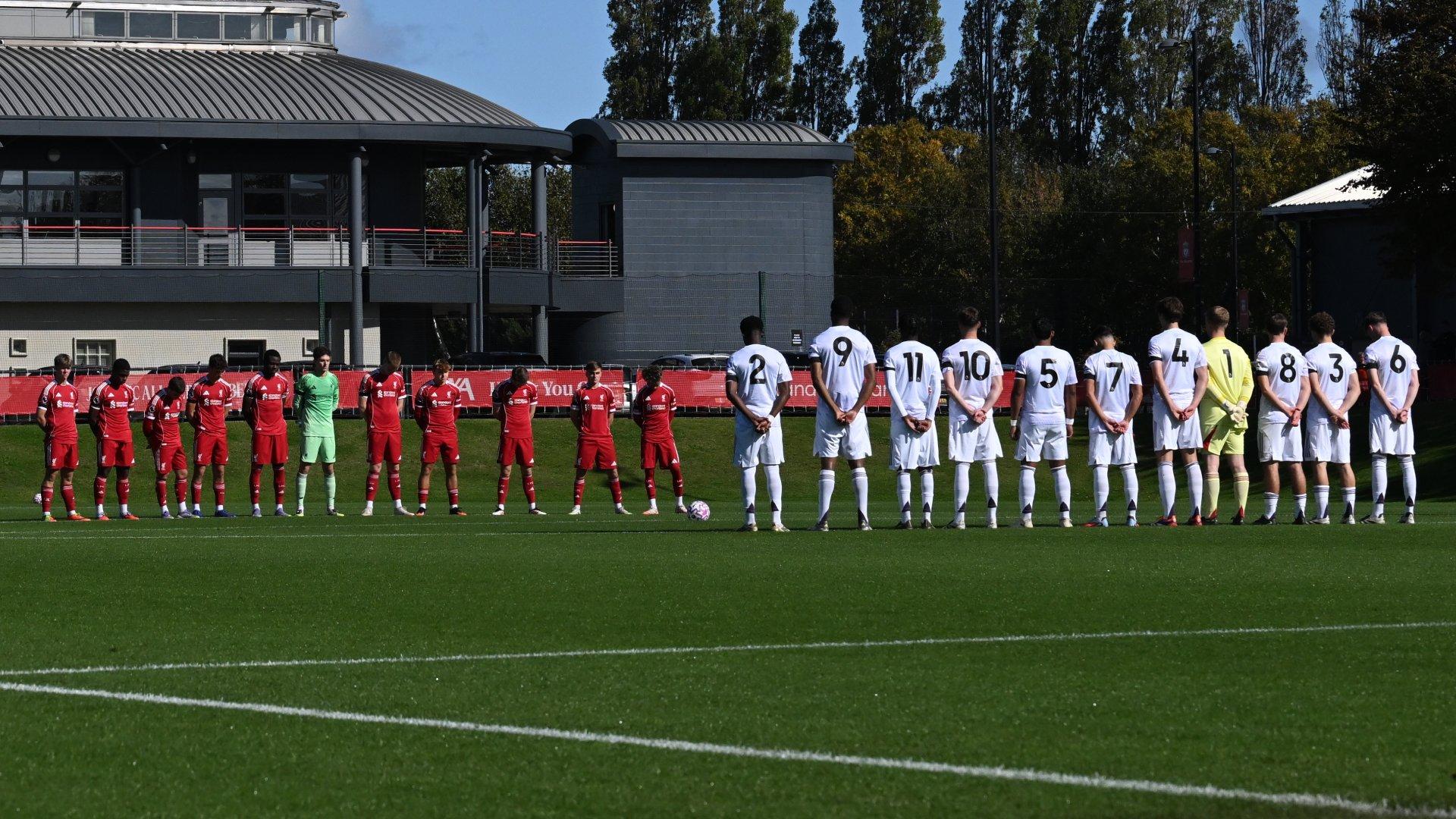 Tributes to Matt Beard at Liverpool v Man Utd U21s fixture