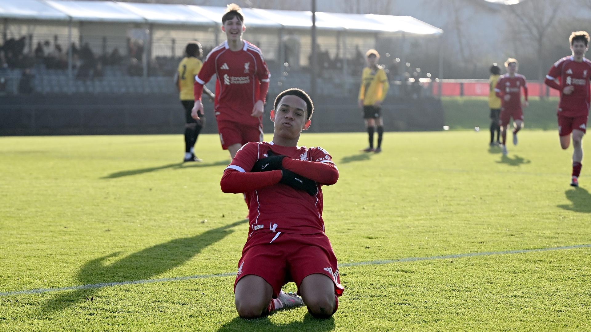 Watch the goals from Liverpool U18s' fightback against Stoke