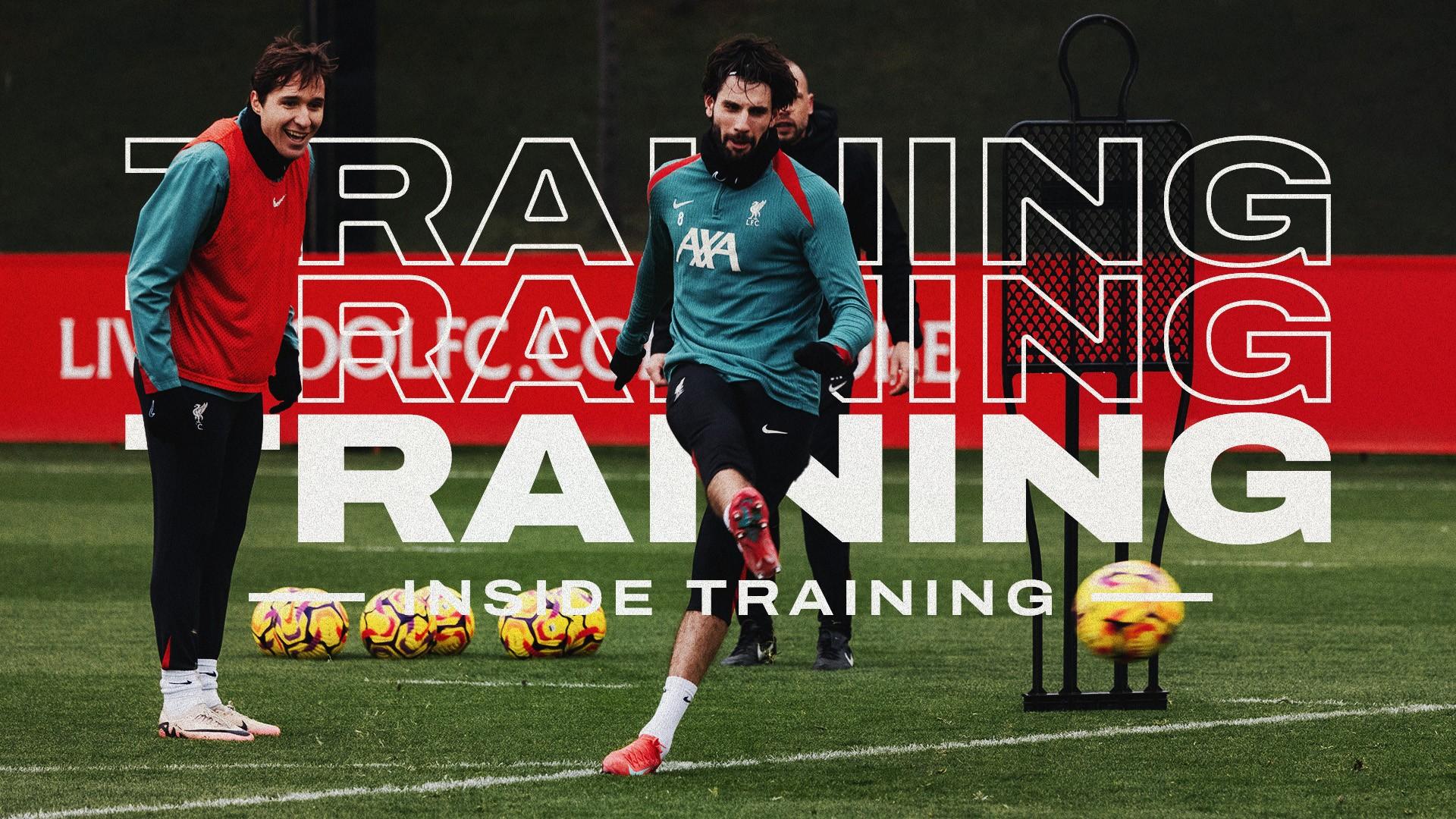 Inside Training: Liverpool's gym work, birthday wishes and shooting drills ahead of Forest