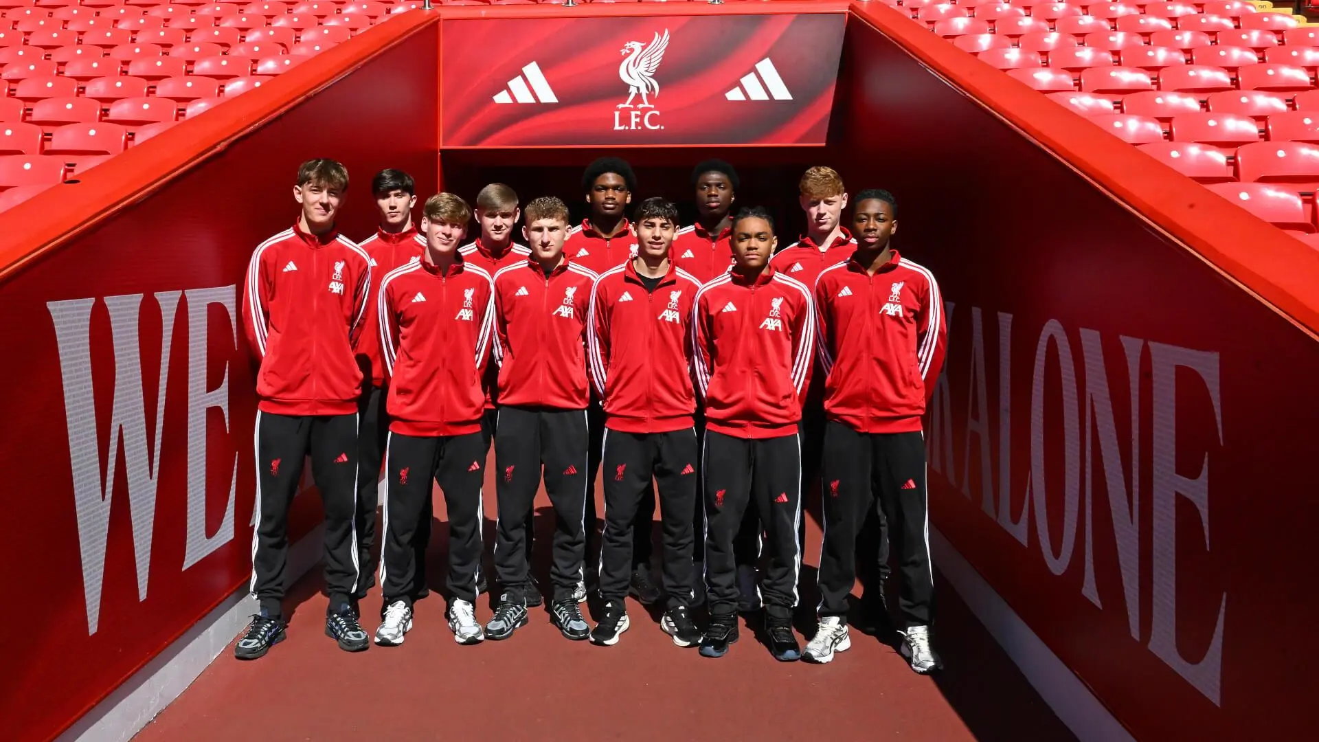 LFC's new first-year scholars enjoy special signing day at Anfield
