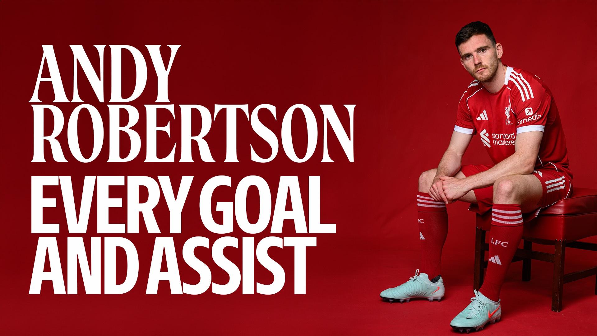 Compilation: Watch every Andy Robertson goal and assist for Liverpool