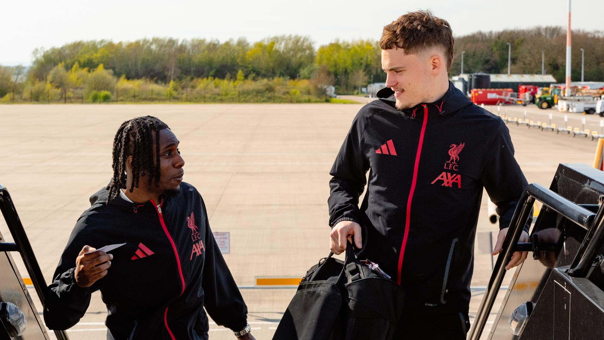 Departure photos: Liverpool take flight to Paris for UCL quarter-final