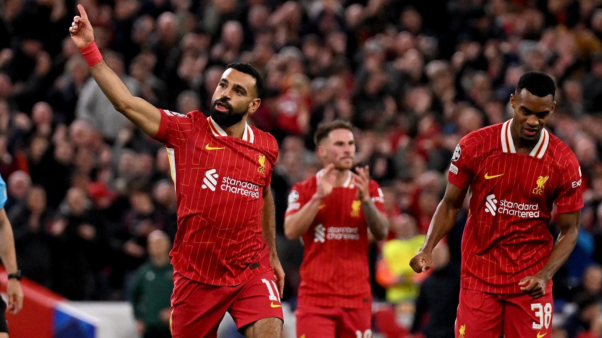 Stat: Five in five for record-setting Mohamed Salah in UCL at Anfield