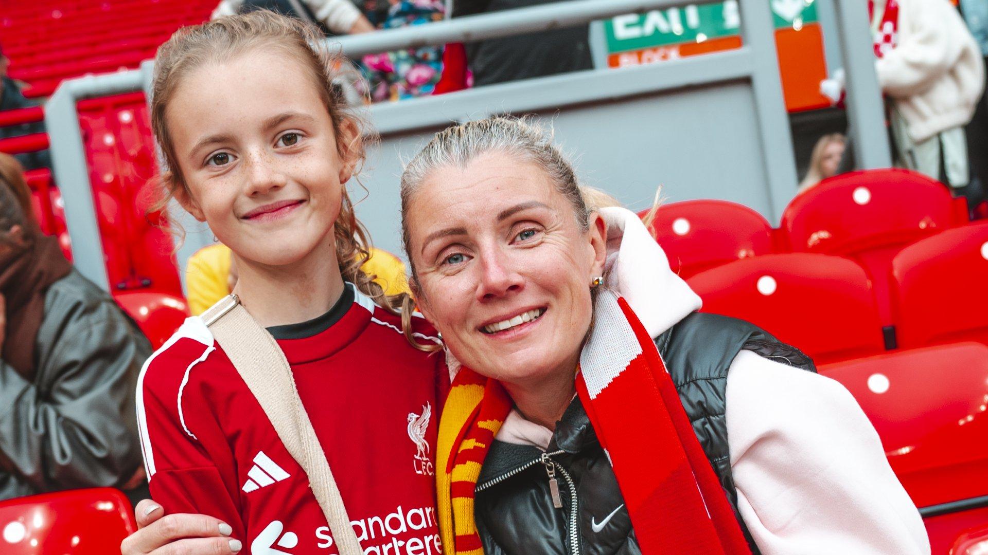 Supporters turn out at Anfield for Liverpool v Manchester City in the WSL