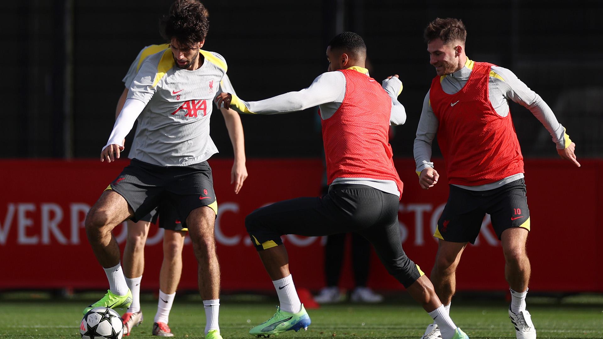 Watch again: Liverpool in training before UCL trip to Leipzig