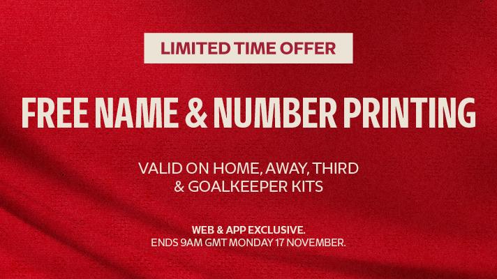 Limited time: Enjoy free name and number printing with LFC Retail