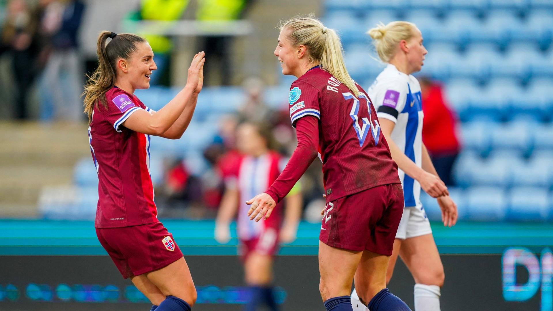 Internationals: Sophie Roman Haug scores for Norway as Euro 2025 qualifying begins