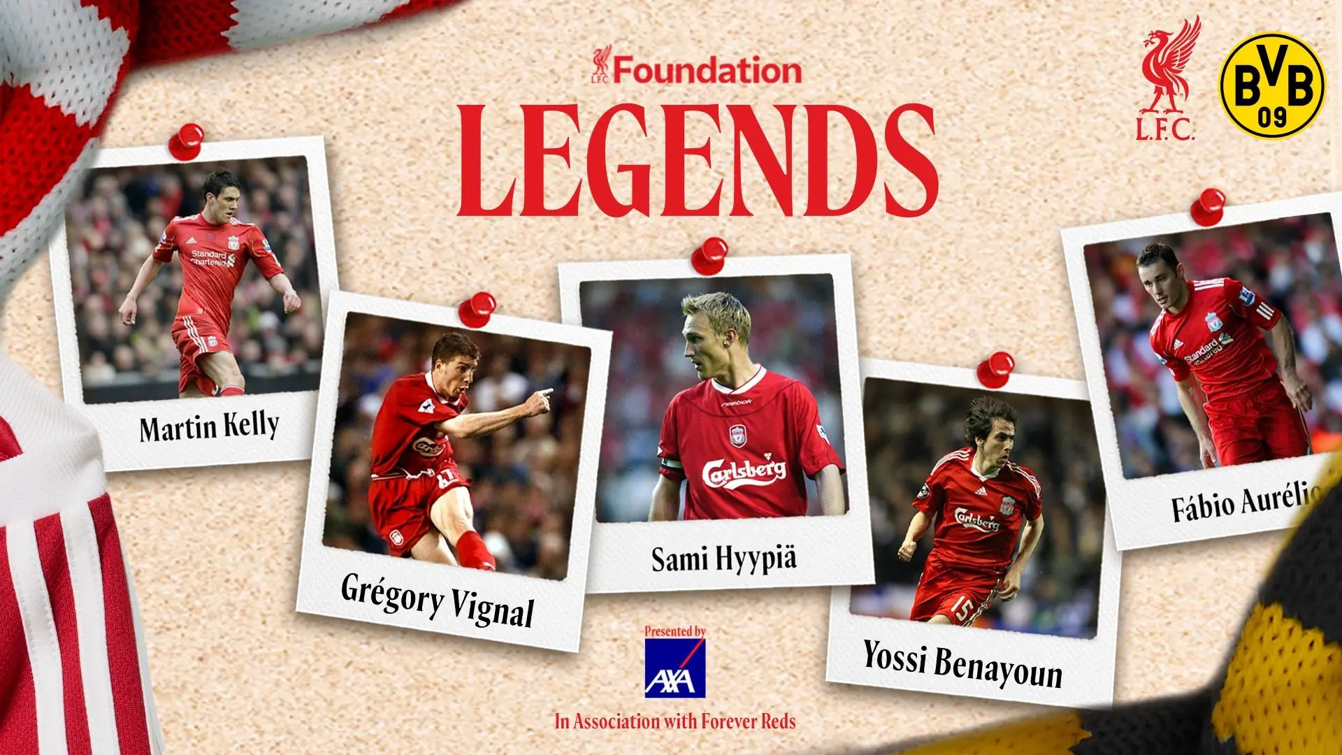 Five more players confirmed for LFC Legends v Borussia Dortmund at Anfield