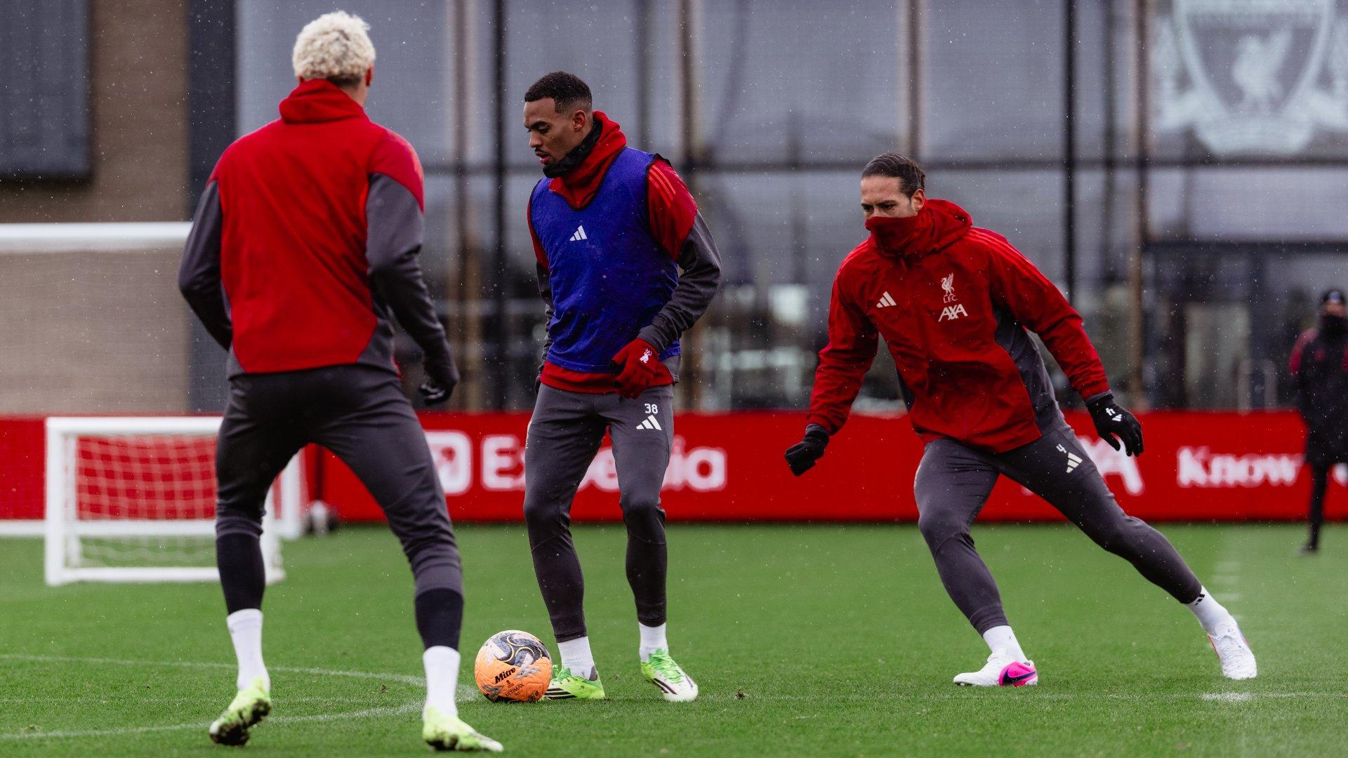 Training gallery: Liverpool's Friday preparations for Brighton cup tie