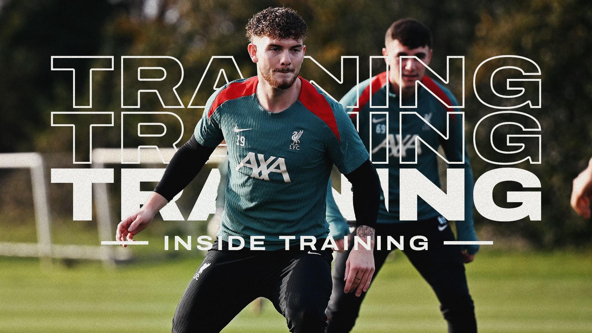 Inside Training: Watch Harvey Elliott take part in session with Liverpool U21s