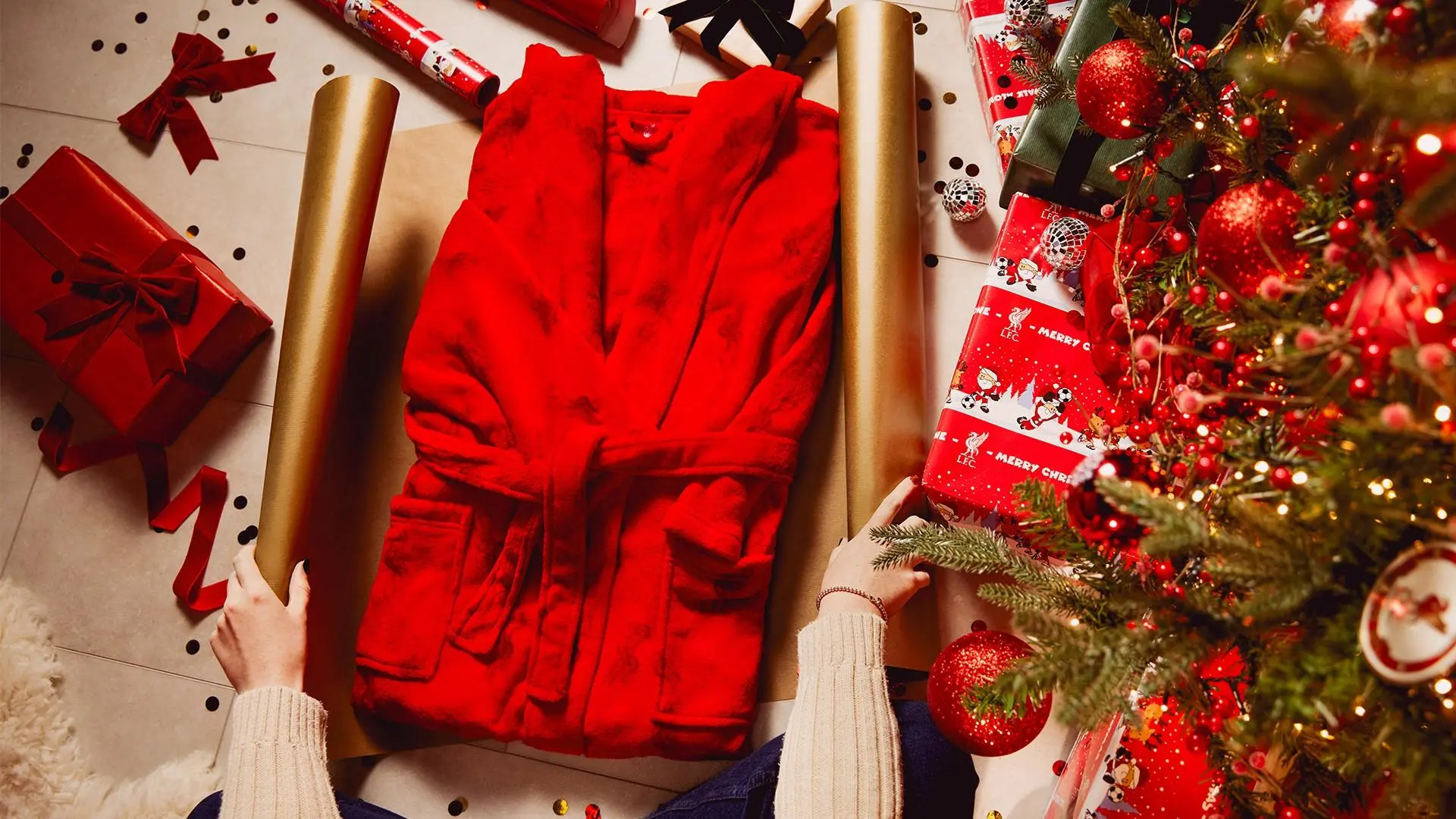 Shop now: LFC nightwear collection - cosy up in Reds style