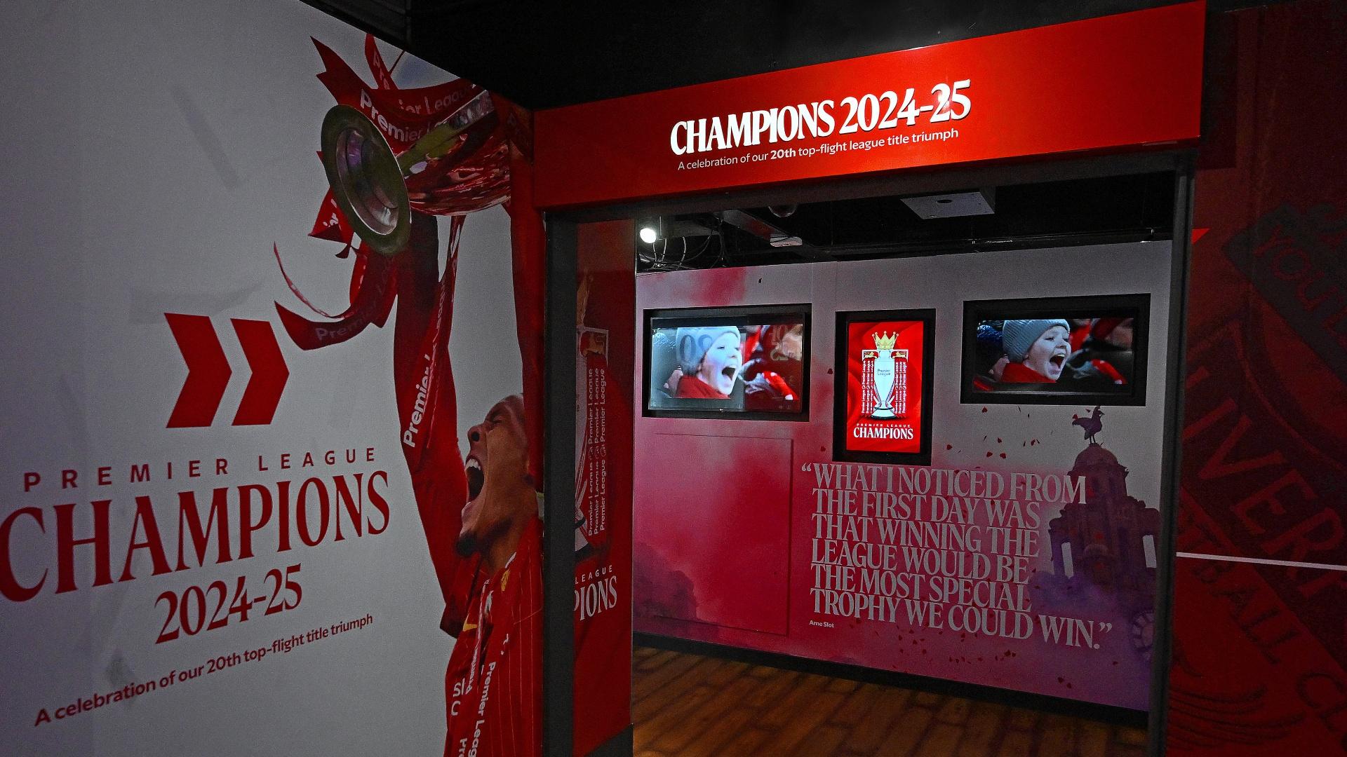 See the new 'Champions 2024-25' exhibition at Anfield's LFC museum