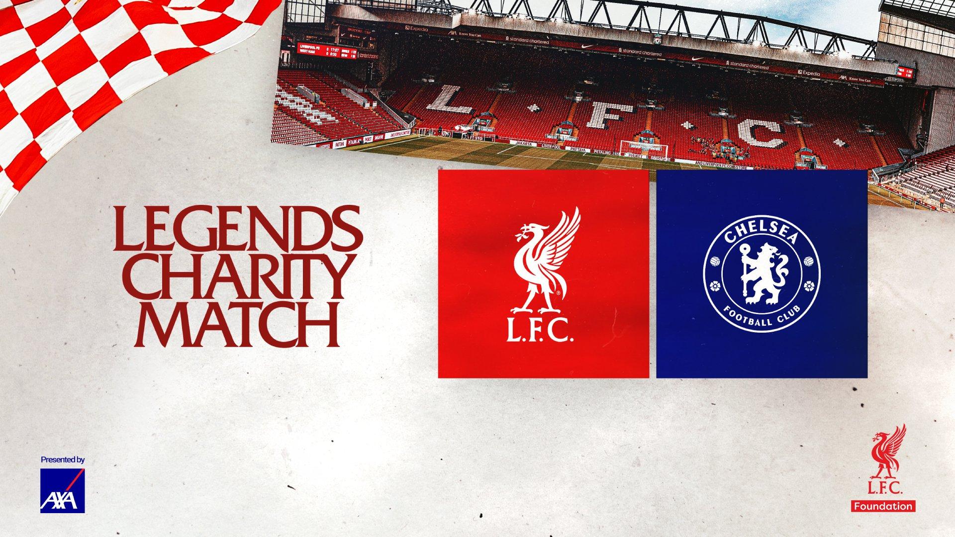 Saturday: Watch Liverpool FC Legends v Chelsea Legends live from Anfield
