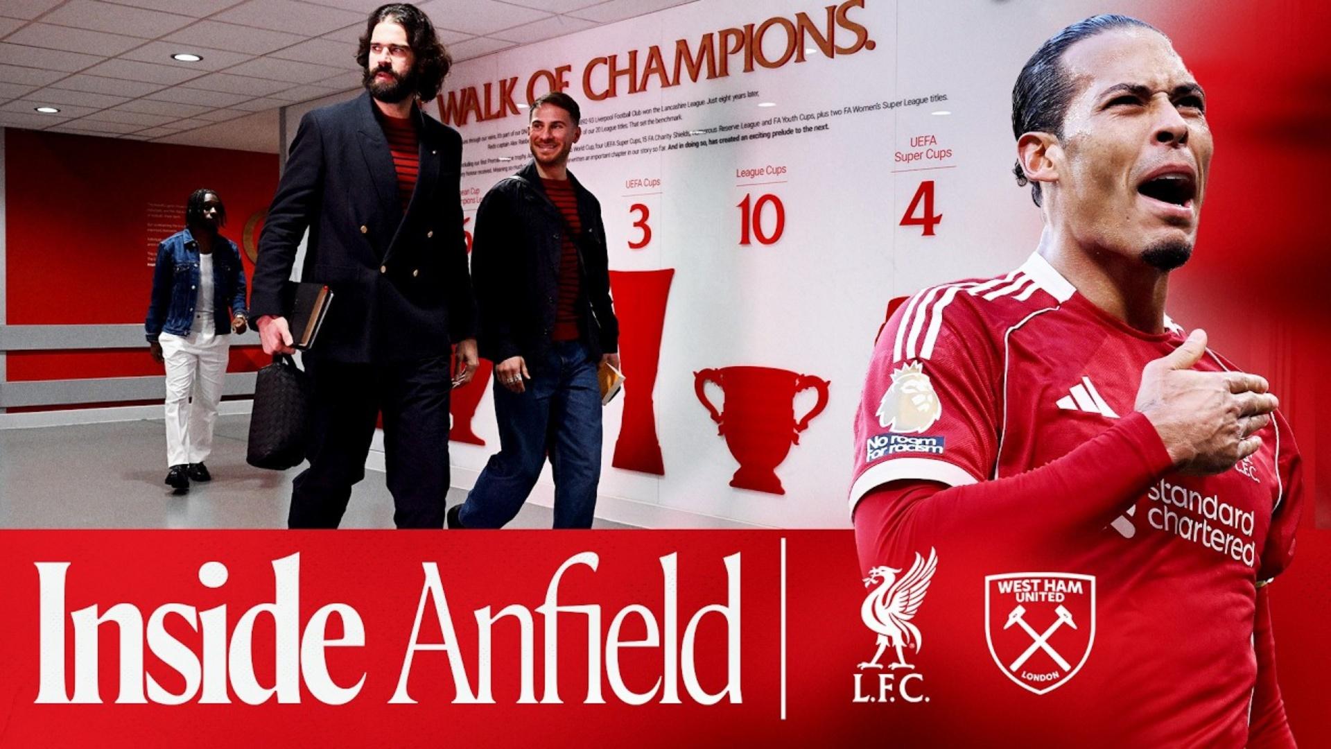 Inside Anfield: Behind the scenes as Liverpool score five against West Ham