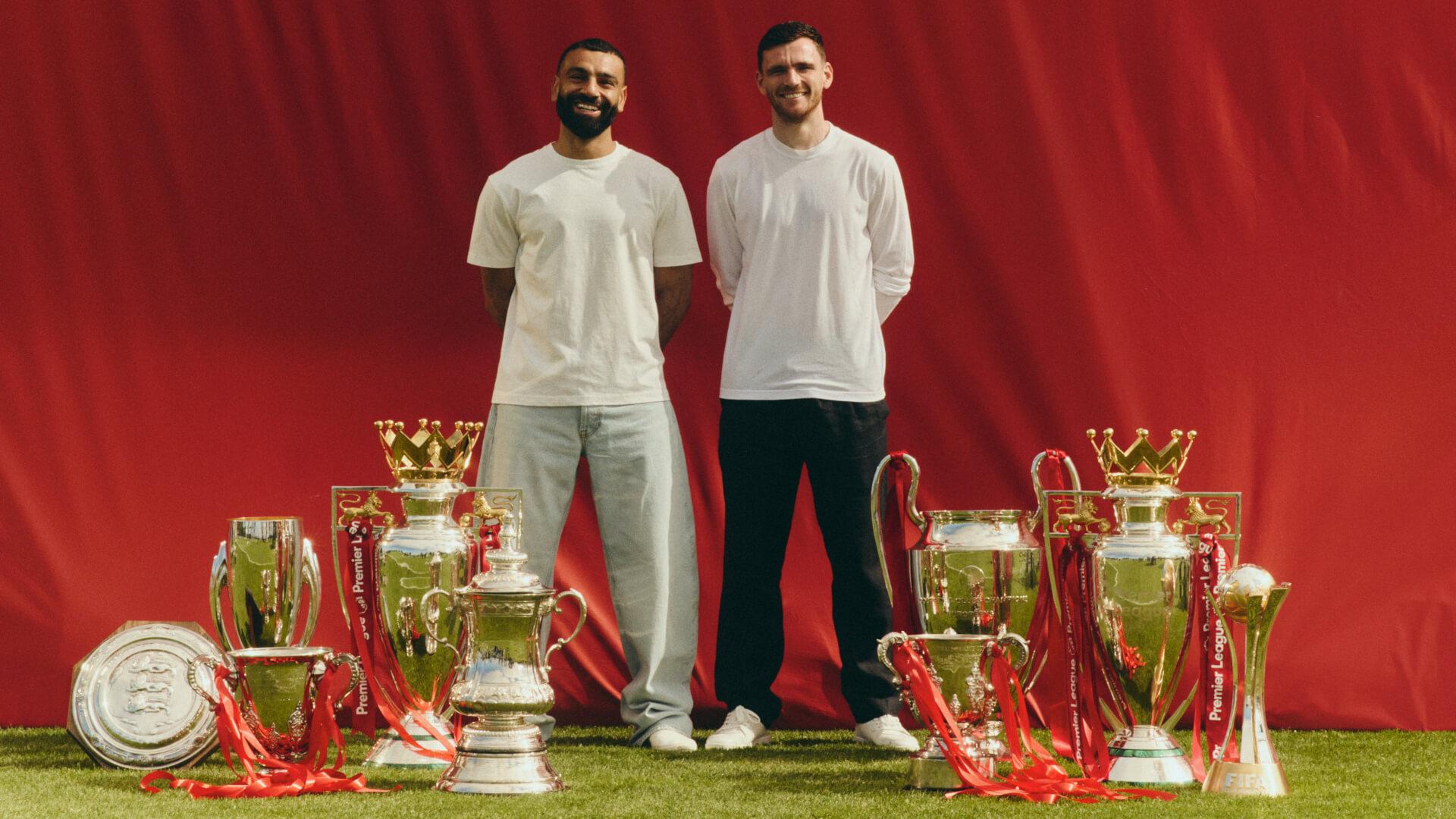 Andy Robertson, Mohamed Salah and their nine trophies won at LFC