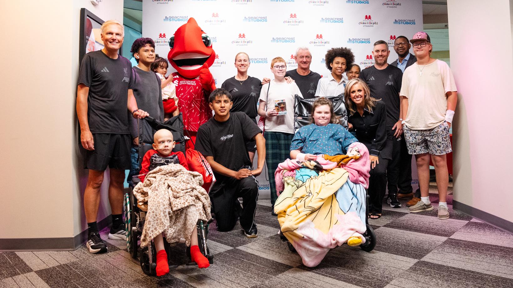 Liverpool FC legends visit Nashville children's hospital on USA pre-season tour