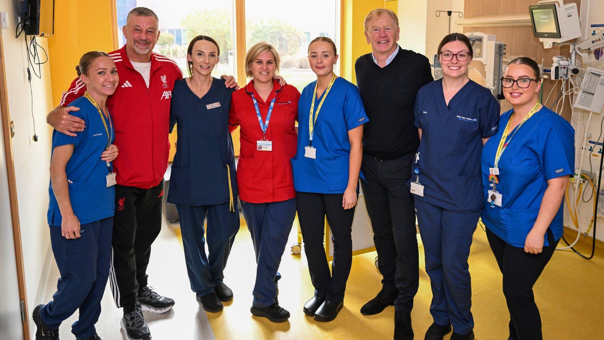 LFC legends visit Alder Hey following Forever Reds’ £50k donation