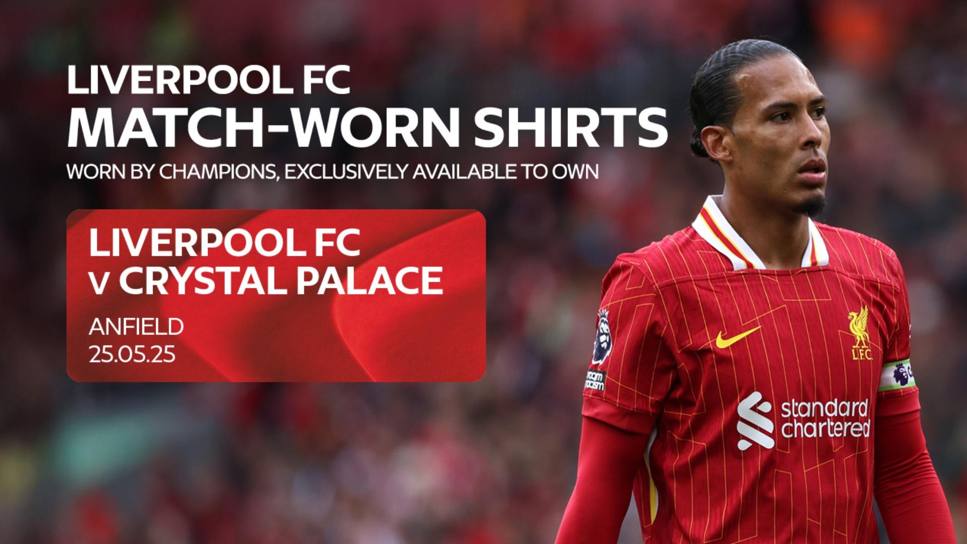 Bid on match-worn shirts from Premier League trophy day