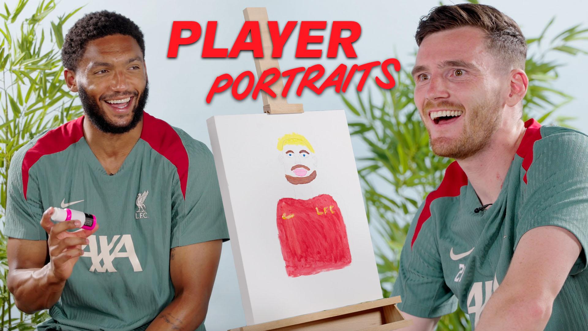 'I feel the pressure!' – Gomez and Robbo paint teammates in AXA Player Portraits