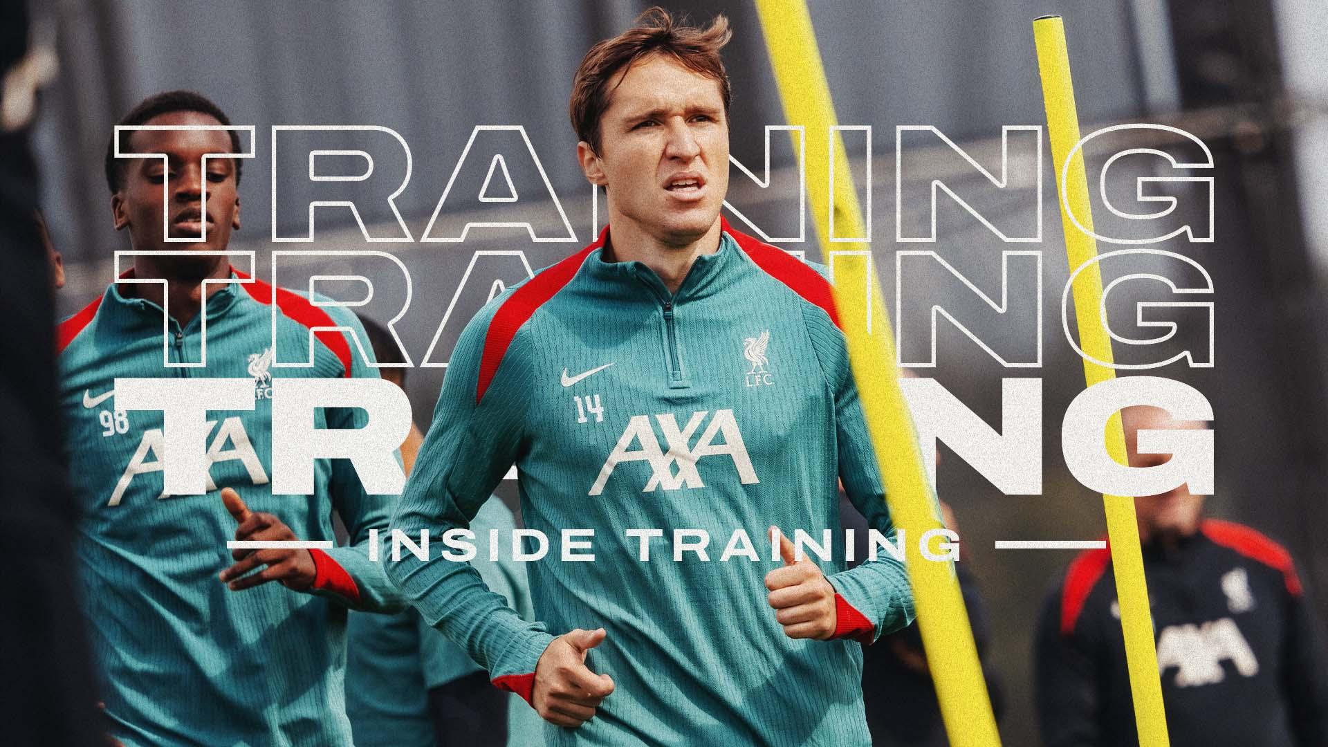 Inside Training: 55 goals and Chiesa involved as Reds prep for Man Utd